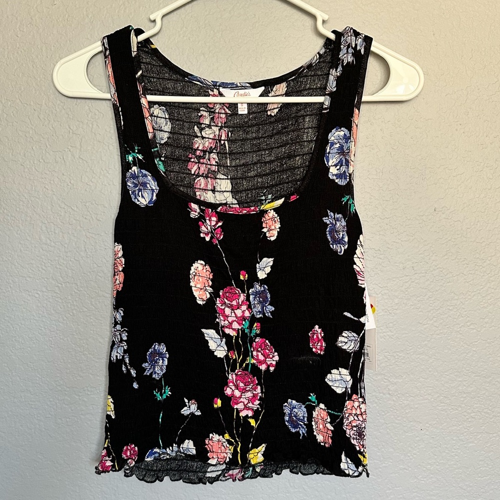 Candie’s Floral Scrunch Tank
